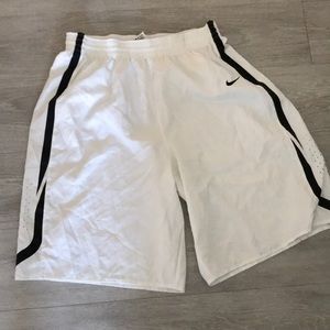Men’s white athletic shorts